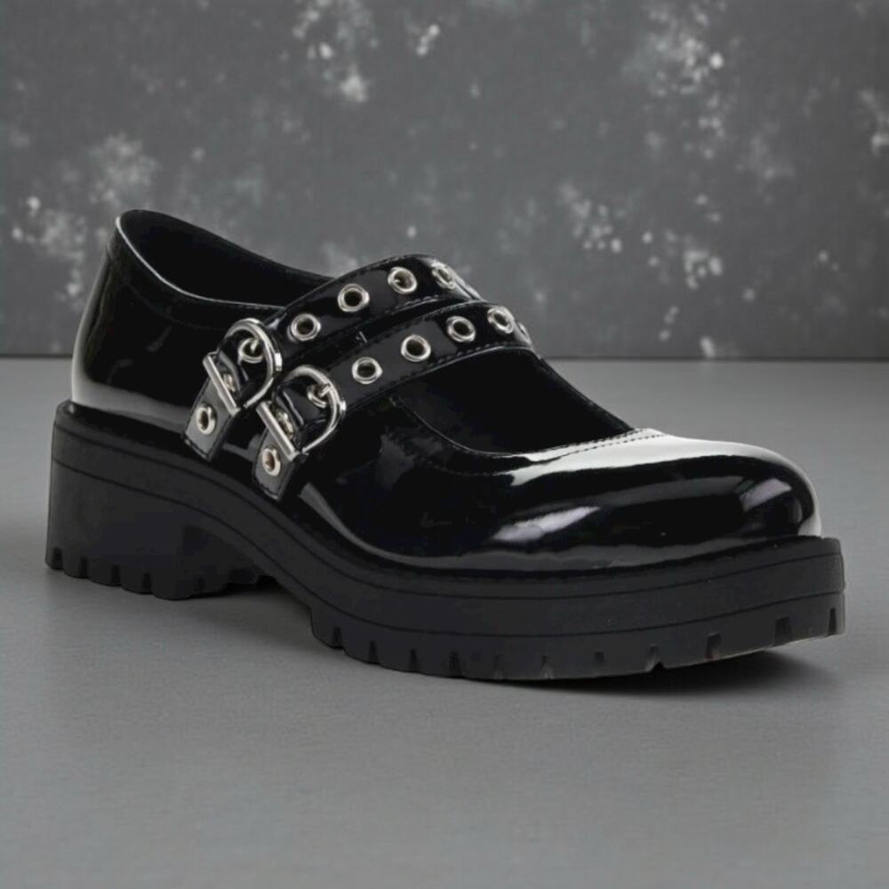 DL1961 DIRTY LAUNDRY Sz 10 Shoes Platform Mary Janes Vagabond Black Lug Sole